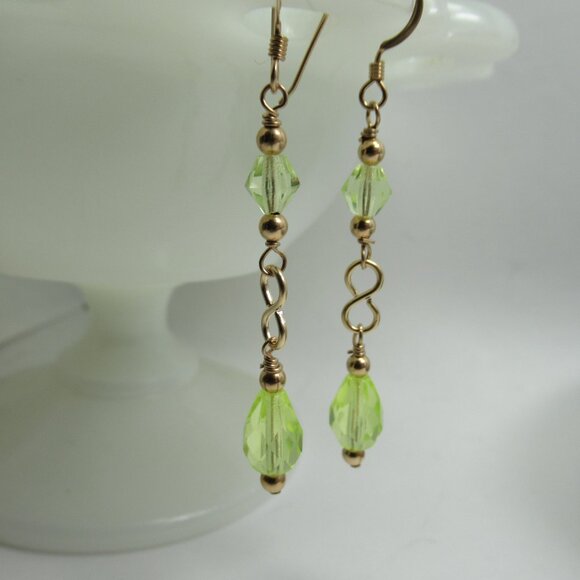 Uranium and 14k gf earrings - Picture 7 of 10